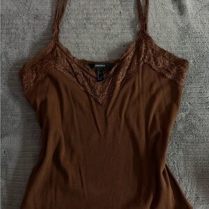 Forever 21 Chocolate Lace Cami Top